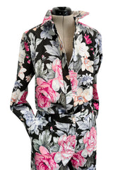Well Documented Resort 2012 Celine by Phoebe Philo Floral Top or Jacket & Cropped Pant Suit