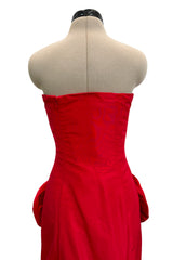 Modern Valentino by Pierpaolo Piccioli Homage to the Fall 2004 Runway Look 53 Strapless Red Silk Dress