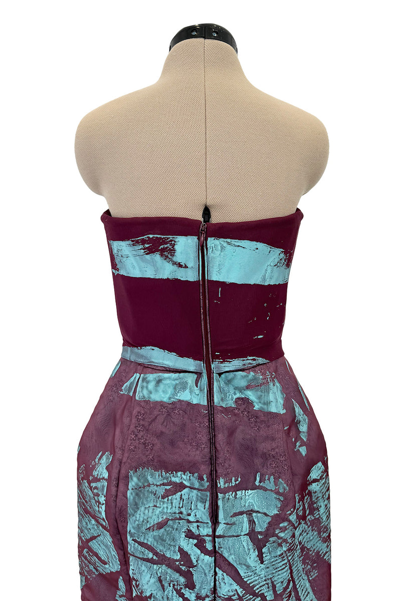 Spring 2016 Maison Margiela by John Galliano Runway Look 32 Strapless Painted Dress