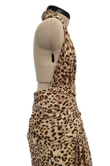 Gorgeos Spring 2007 Jean Louis Scherrer by Stephane Rolland Leopard Print Silk Chiffon Dress