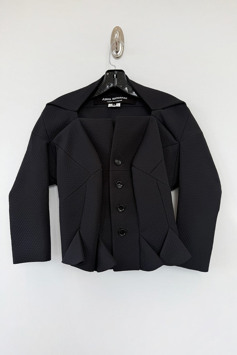 Fall 2015 Junya Watanabe Commes des Garcons Runway Look 6 Black Oragami Jacket