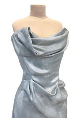 Limited Edition 2012 Vivienne Westwood Red Carpet Capsule Collection Silver Sequin Strapless Dress