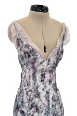 Outstanding Spring 2009 Nina Ricci by Olivier Theyskens Runway Look 12 Floral Printed Silk Dress