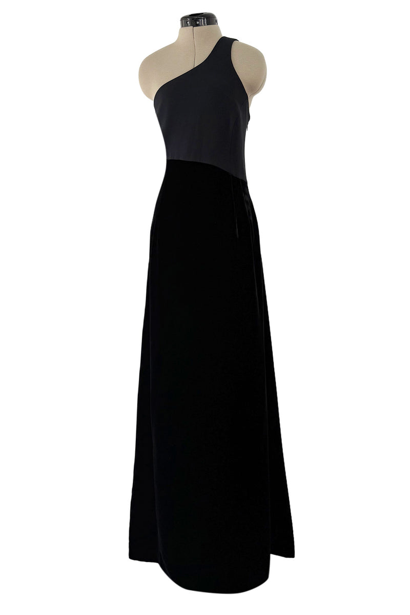 Wonderful Fall 2008 Giorgio Armani Runway Look 48 One Shoulder Velvet Dress w Wrap