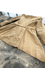 Incredible 1920s or Earlier Unlabeled Ultra Fine Natural Linen Jacket w Hand Carved Buttons