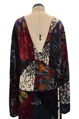 Fall 2015 Chloe by Clare Waight Keller Velvet Closing Runway Look 45 Velvet Patchwork Dress