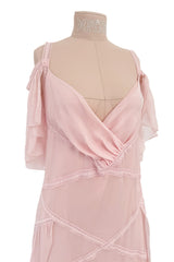 Spring 2005 Chanel by Karl Lagerfeld Runway Softest Pale Pink Floating Silk Chiffon Dress
