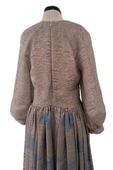 Chic Cruise 2020 Christian Dior by Maria Grazia Chiuri Runway Look 107 Metallic Print Dress w Full Sleeves