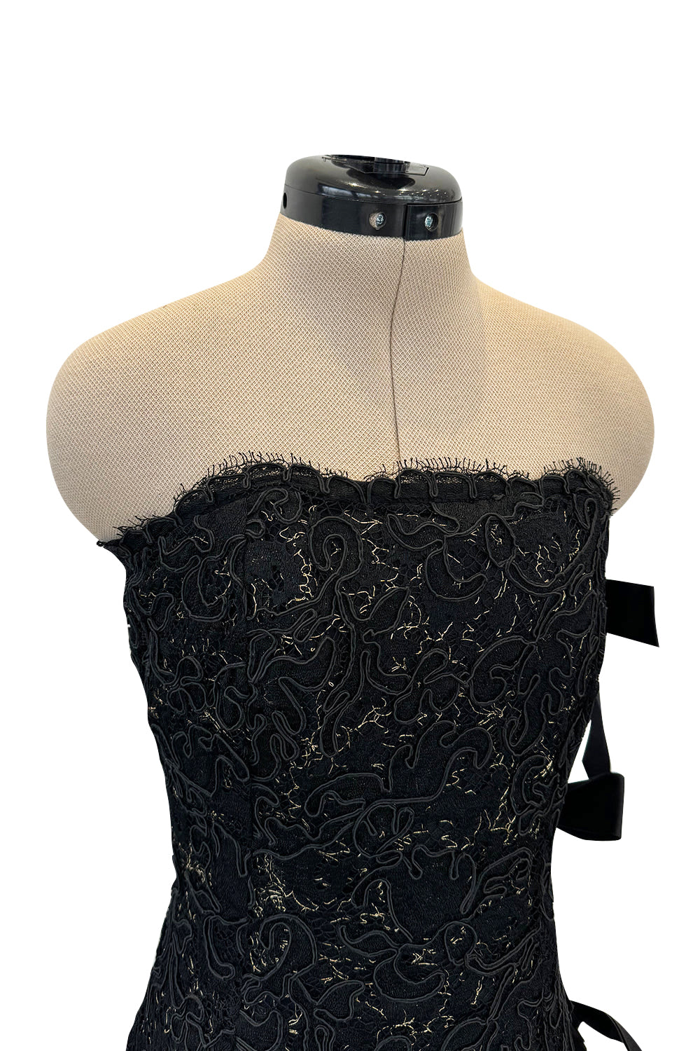 Fall 1998 Yves Saint Laurent Black Strapless Gold & Black