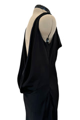 Outstanding Spring 2000 Christian Dior by John Galliano Black Silk Bias Cut Dress w Low Back