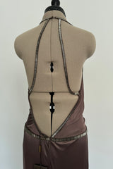 Gucci 2010-11 Deep Mauve Backless Jersey Dress
