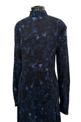 Pre-Fall 2015 Valentino by Pierpaolo & Piccioli & Maria Grazia Chiuri Blue Silk Dress w Butterfly Print