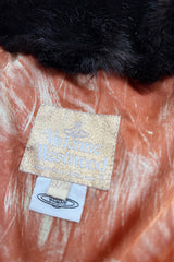 Rare Vivienne Westwood Fall 1993 'Anglomania' Collection Runway Look 36 Deep Brown Faux Fur Cape Jacket