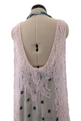 Amazing Spring 2018 Valentino by Pierpaolo Piccioli Runway Look 64 Lace, Silk & Velvet Halter Dress Set