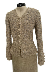 Spring 2000 Balmain Haute Couture by Oscar de la Renta Elaborate Jacket & Matching Skirt