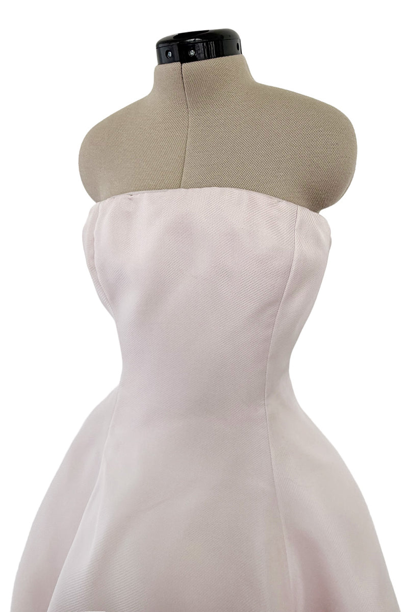 Outstanding 2014 Christian Dior by Raf Simons Strapless Palest Soft Pink Dress w Tiered Skirting