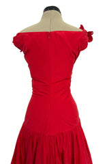 Iconic Spring 2002 Valentino Closing Look 94 Runway Red Silk Bow Dress