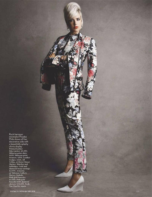 Well Documented Resort 2012 Celine by Phoebe Philo Floral Top or Jacket & Cropped Pant Suit
