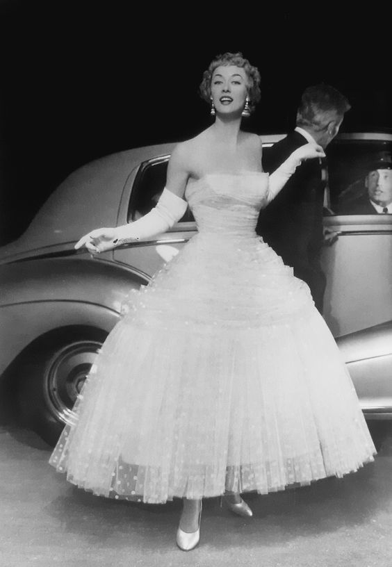 Extraordinary Winter 1954 Cristobal Balenciaga Haute Couture Strapless Black Silk Dress w Lace Bodice