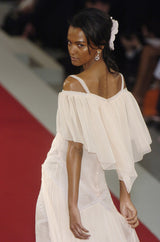 Spring 2005 Chanel by Karl Lagerfeld Runway Softest Pale Pink Floating Silk Chiffon Dress