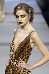 Spring 2008 Christian Dior by John Galliano Runway Look 29 Version Leopard Silk Chiffon Dress