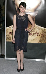 Extraordinary Fall 2008 Chanel by Karl Lagerfeld Blue Lace & Chiffon Dress & Cape Set