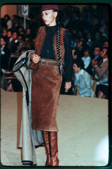 Well Documented Fall 1976 Yves Saint Laurent Hooded Cape w Braided Edges & Tassel Details