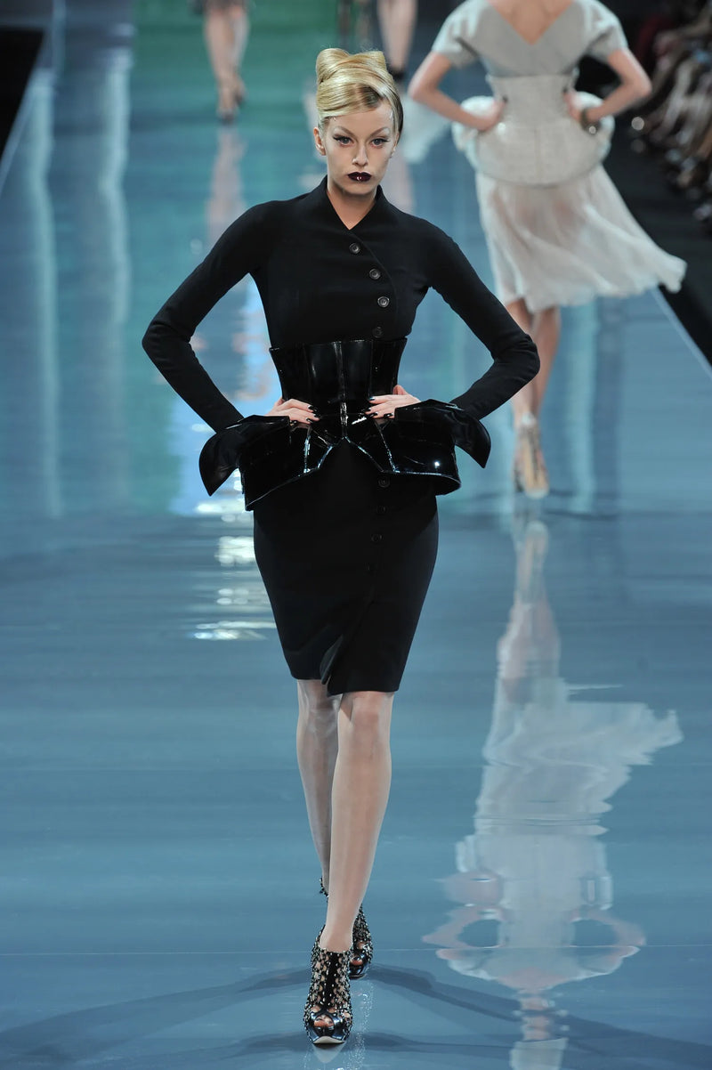 Fabulous Fall 2008 Christian Dior Black Meticulously Tailored Bar Jack Shrimpton Couture