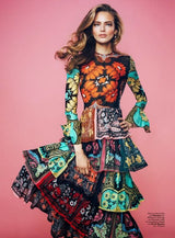 Iconic Spring 2015 Valentino Printed Tiered Runway Dress by Maria Grazia Chiuri & Pier Paolo Piccioli