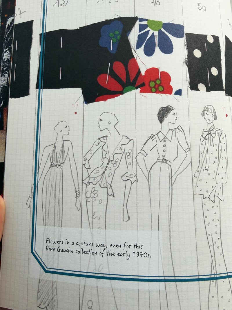 Outstanding Spring 1974 Yves Saint Laurent Floral Print Silk Chiffon Top & Skirt Set