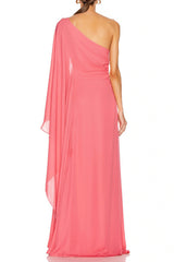 Prettiest Resort 2019 Cult Gaia 'Cosette' Draped One Shoulder Dress w Open Waist Cut Outs