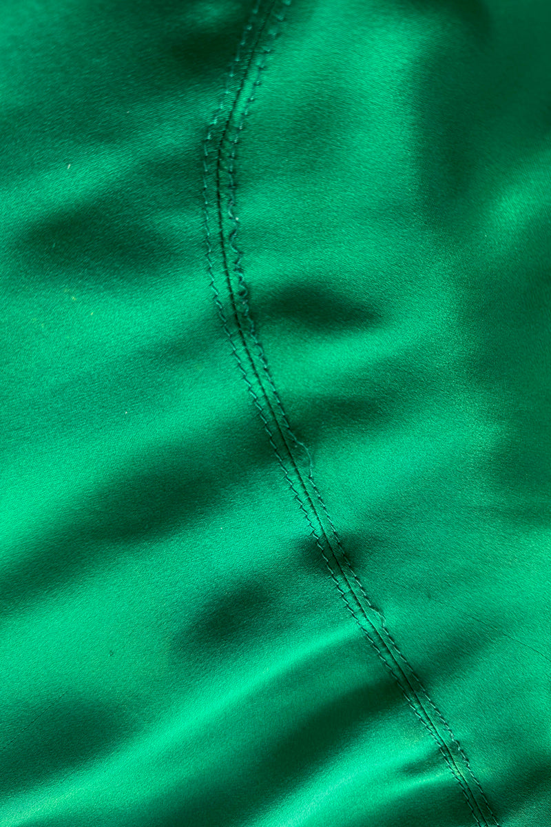 Outstanding Fall 2001 Versace by Donatella Versace Runway Look 54 Green Silk Bias Cut Dress