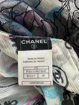 Spectacular Cruise 2007 Chanel by Karl Lagerfeld Chanel Print Silk Chiffon Dress