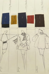 Documented Fall 1985 Yves Saint Laurent Haute Couture Runway Look 43 Purple Over-sized Cut Tunic