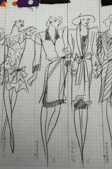Spring 1982 Yves Saint Laurent Haute Couture 'Indian Collection' Ivory & Black Tunic/Dress
