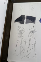 Exceptional Spring 2002/Spring 1991 Yves Saint Laurent Haute Couture Black Silk Chiffon Dress
