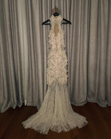 2011 Alexander McQueen by Sarah Burton Intricate Lace & Silk Chiffon Ivory Dress