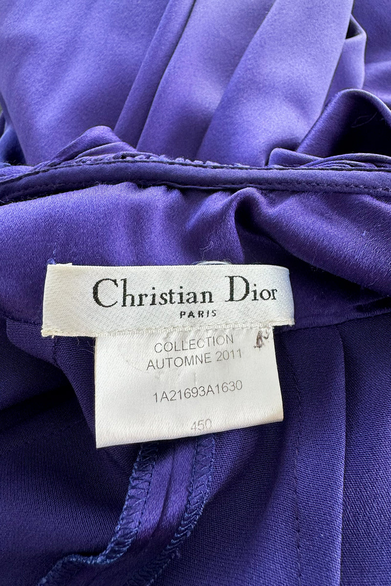 Pre-Fall 2011 Christian Dior by John Galliano Purple Silk Satin Open B –  Shrimpton Couture
