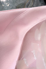 Brilliant Spring 1999 Thierry Mugler Curving Pale Pink Dress w Front Iridescent Embellishments