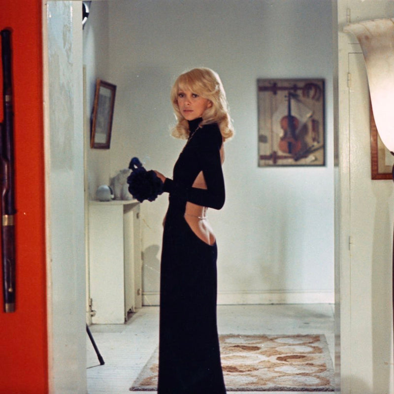 Incredible Fall 1998 Guy Laroche by Alber Elbaz Runway Black Jersey Reissue of the Mireille Darc Backless Dress