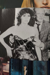 Incredible 1976-1978 Loris Azzaro Strapless Glossy Black Sequin Dress wLayered Net Tulle Skirt
