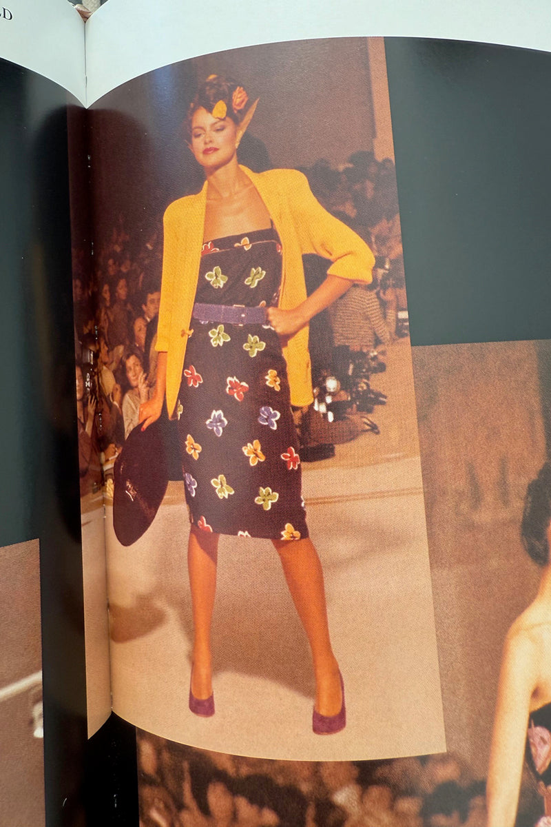 Rare Spring 1979 Chloe by Karl Lagerfeld Floral & Stripe Print Silk Dress w Matching Striped Belt