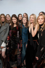 Fall 2015 Chloe by Clare Waight Keller Velvet Closing Runway Look 45 Velvet Patchwork Dress