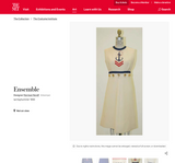 Museum Held Spring 1968 Norman Norell Unlabeled Couture Blue Button & Anchor Sailor Dress