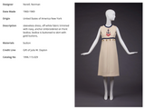 Museum Held Spring 1968 Norman Norell Unlabeled Couture Blue Button & Anchor Sailor Dress