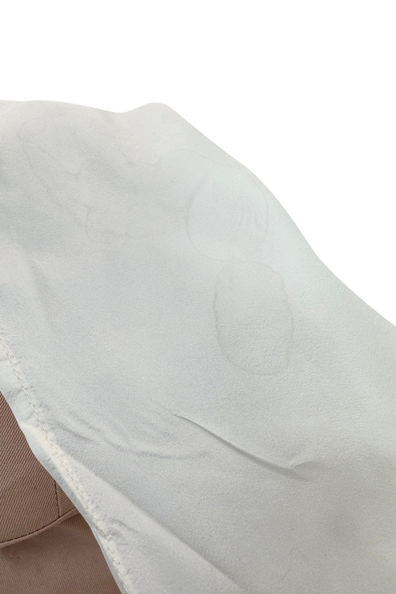 Incredible 1970s Loris Azzaro Ivory Silk Fantasty Voluminous Full Trained Cape w Oversized Hood