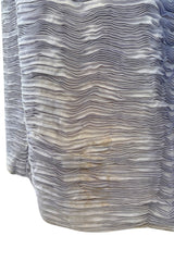 Elegant Late 1950s Sybil Connolly Couture Pale Lavender Pleated Linen Strapless Dress w Shawl