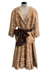 Documented Spring 1961 Christian Dior by Marc Bohan 'Slim Line' Haute Couture Debut Silk Jacket & Skirt Suit
