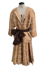 Documented Spring 1961 Christian Dior by Marc Bohan 'Slim Line' Haute Couture Debut Silk Jacket & Skirt Suit