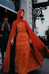 1976 Christian Dior by Marc Bohan Printed Purple & Turquoise Silk Chiffon Skirt & Jacket Set